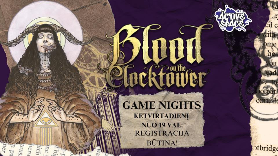 Savaitinė Helloween Blood on the Clocktower sesija