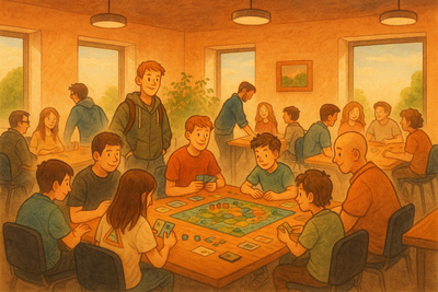 Kasmėnesinis klubo ir draugų susitikimas pažaisti stalo žaidimų